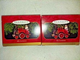 HALLMARK Keepsake 1999 Jolly Locomotive Train Santa Christmas Ornament w... - £11.01 GBP