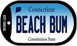 Beach Bum Connecticut Novelty Metal Dog Tag Necklace DT-10930 - £12.74 GBP