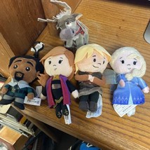 Lot of 5 Frozen Plush (2 Keychains) Sven Kristoff Elsa Anna Mattias TY Disney II - £15.49 GBP