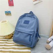 Teen High School Bags for Girls Backpack Women Blue Middle Student Bookbag Korea - £34.56 GBP