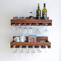 wine rack wall mountcabinet bottle holders 10 inch deep set of 2 - £184.25 GBP