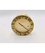 TIFFANY&amp;CO Tiffany Table Clock Gold Tone Brass 225766 Quartz Swiss PARTS... - $933.52 MXN