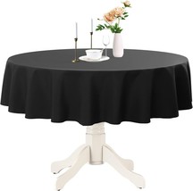 Round Waterproof Tablecloth Stain Resistant and Wrinkle Free Table Cloth... - £22.31 GBP