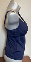 Lands End Tankini Swimsuit Top Womens Size 2 Navy Blue Underwire Square Neck NEW - £27.69 GBP