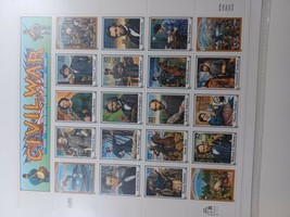 1994 Civil War 32 cent Stamp Block of 20 Stamps (book 1 #35) - £11.87 GBP