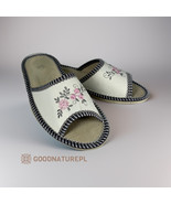 Women&#39;s leather  slippers  OS4\High-quality Handmade Home Shoes\Comforta... - $29.00