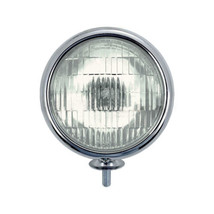 Chrome Vintage Classic Clear 5&quot; Fog Light Housing Halogen H3 Bulb Glass Lens 6V - £31.59 GBP