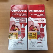 2 Vamousse Lice Treatment MOUSSE with Comb Easy Apply Homeopathic 6 fl oz - $25.62