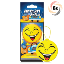 6x Packs AREON Smile Funny Car Emoji Hanging Air Freshener | New Car Scent - $213.33 MXN