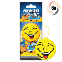 6x Packs AREON Smile Funny Car Emoji Hanging Air Freshener | New Car Scent - £8.69 GBP