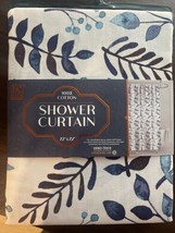 Be Bath Essentials 100% Cotton Shower Curtain Berry 72&quot;X 72&quot; Multicolor - £15.81 GBP