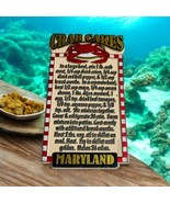 Maryland USA Souvenir Crab Cakes Recipe Collectible Refrigerator Magnet - €12,07 EUR