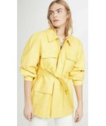 Elegant Yellow Women Trench Coat Halloween Lambskin Leather Stylish Casu... - $175.50+