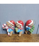 Hodao 3 PCS Christmas Bear Hanging Decorations Xmas Hanging Figurines De... - $173.03 MXN