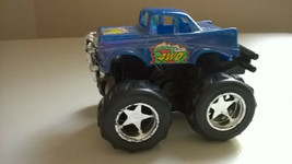 Small Plastic 50s Chevy-Style &quot;Jumbo 4WD&quot; Friction Monster Car - Blue Big Bumper - £13.19 GBP