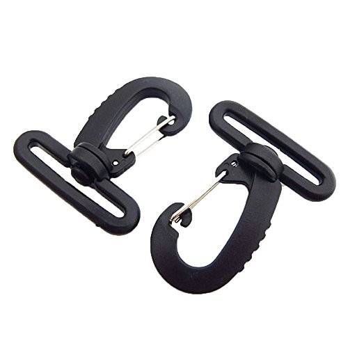 Bluemoona 20 PCS - 1.5" 38mm Plastic Hook Rocker Swivel Strap Webbing J Buckles