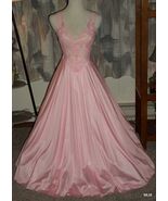 Vintage OLGA Pink Carnation Spandex &amp; Nylon W/ Buttons #92770 Grand Swee... - $136.62