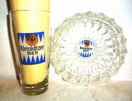 Brauerei Jedelhauser +1980 Kleinkotz Vintage German Beer Glass &amp; Ashtray - $24.95