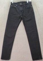 Levi&#39;s Strauss &amp; Co. 512 Jeans Boys Size 28 Black Denim Flat Front Straight Leg - £14.52 GBP