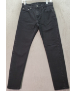 Levi&#39;s Strauss &amp; Co. 512 Jeans Boys Size 28 Black Denim Flat Front Strai... - $18.46