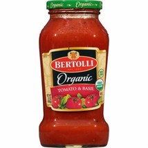 Bertolli Organic Tomato &amp; Basil Sauce 24 Oz 4 Glass Jars Included @Fast ... - $23.09