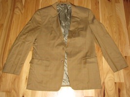 Valentino Uomo Pure New Wool Men&#39;s Suit Jacket Camel Plaid - £38.94 GBP