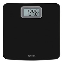 Body Weight Bathroom Scale, Taylor Digital Bath Scale, 400 Lbs, Black, - $60.22 CAD