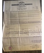 Vecchio documento d&#39;epoca Palestina L Union Company Motor Vehicle Policy... - $100.95