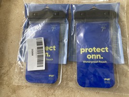 Set Of 2: Protect Onn Waterproof Pouches with strap For Cell Phone 7” - £31.96 GBP