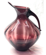BLENKO #963 Handblown 14" Amethyst Pitcher WINSLOW ANDERSON Design 14" x 11.5" - $333.28