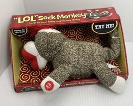 NIB LOL Sock Monkey Rolling Laughing Rollover  Toy Plush New Working In Box - $25.71