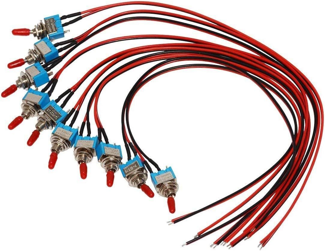 VONVOFF Toggle Switch,ONOff SPST with Presoldered Wires,3v5v12v24v72v110... - £18.20 GBP