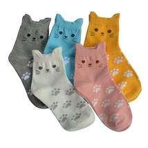 5 Pairs Women&#39;S Fun Socks Cute Cat Animals Funny Funky Novelty Cotton Gi... - £20.44 GBP