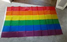 3x5 FT Rainbow Pride Flag Banner LGBTQ Gay Lesbian Love Equal plus acces... - $9.89
