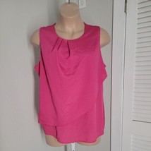 Dressbarn Classy Blouse Shirt ~ Sz 2X ~ Pink ~  Sleeveless - £18.02 GBP