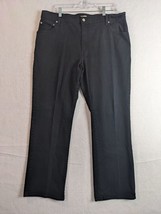 Levis 550 Relaxed Boot Cut Jeans Black Denim Womens Sz 18 - $19.68