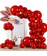 130pcs Ruby Red Balloon Arch Kit – Dark Red Garland for Party &amp; Celebration - $38.99