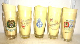 5 Eberswalde Felsenkeller Münch Bräu Grenzquelle Wippra East German Beer Glasses - £11.87 GBP