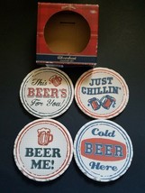 Limited Edition Absorbent Coaster Set Cold Beer Here Just Chillin NEW - £7.33 GBP