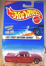 1997 Hot Wheels #517 First Editions 5/12 &#39;59 CHEVY IMPALA Magenta w/Gold Lace - £6.68 GBP