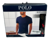 Polo Ralph Lauren Men Black Slim Fit Crewneck 3-pack Undershirt Size M B... - £28.90 GBP