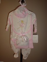 New Kyle &amp; Deena 6 Piece Baby Girl Ballerina Theme Gift Set 0-3 Months - £27.82 GBP