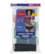 Six (6) HANES ~ MEDIUM (6) ~ Multicolor BRIEF ~ Pre-Shrunk Tagless Ribbe... - $35.08 CAD