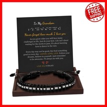 Inspirational Adjustable Leather Morse Code Bracelet for Men - Graduatio... - $316.18 MXN
