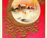 Vtg Postcard 1910s - May This Be a Very Merry Christmas Embossed Gilded ... - $9.13