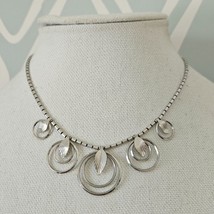 Stainless Steel Silver Tone MCM Leaf Necklace - £18.29 GBP
