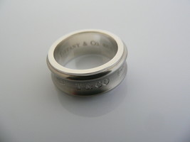 Tiffany &amp; Co Silver Ring Titanium 1837 Promise Love Band Sz 5.75 Gift Cl... - $348.00