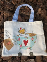 mouse and duck tote bag - $8.00