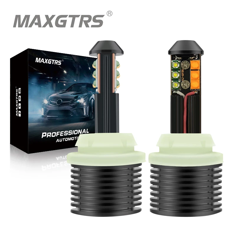 2x BA15S S25 1156 7440 w21w Dual Color 12SMD Cree Chip LED Car LED Bulbs Front T - $224.92