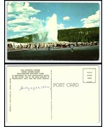 Yellowstone National Park Postcard - Old Faithful Geyser, Upper Geyser B... - £2.33 GBP